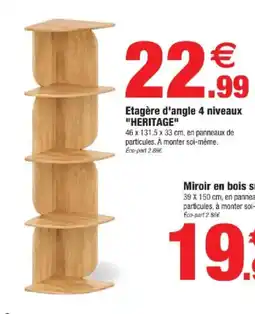 Bazarland HERITAGE Etagère d'angle 4 niveaux offre
