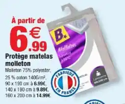 Bazarland B* Protège matelas molleton offre