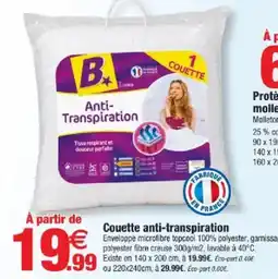 Bazarland B Couette anti-transpiration offre