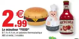Bazarland Le minuteur "FOOD" offre