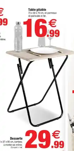 Bazarland Table pliable offre