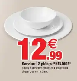 Bazarland HELOISE Service 12 pièces offre