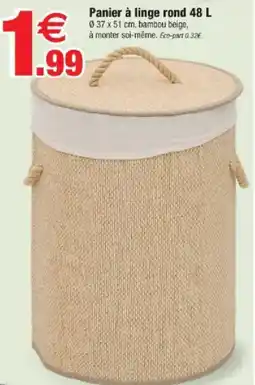 Bazarland Panier à linge rond offre