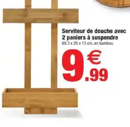 Bazarland Serviteur de douche avec 2 paniers a suspendre offre