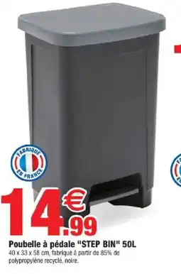 Bazarland Step bin poubelle à pédale offre