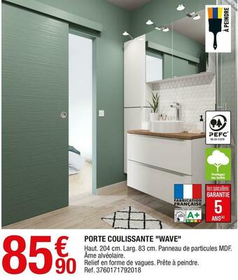 Brico Dépôt Porte coulissante "wave" offre