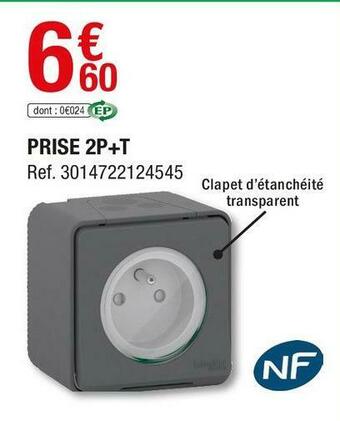 Brico Dépôt Prise 2p+t offre