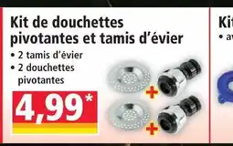 Norma Kit de douchettes pivotantes et tamis d’évier offre