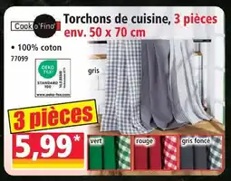 Norma Cook o fino torchons de cuisine offre