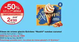 Monoprix Nestlé Cônes de crème glacée Extrême offre