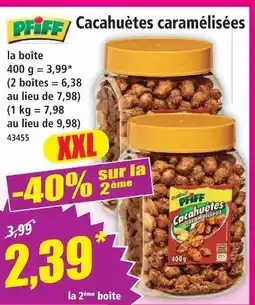 Norma Pfiff cacahuètes caramélisées offre