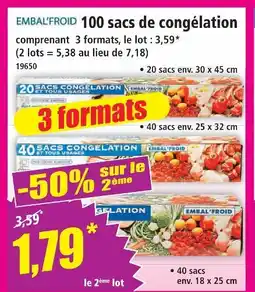 Norma Embal'froid sacs de congélation offre