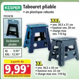 Norma Kesper tabouret pliable offre