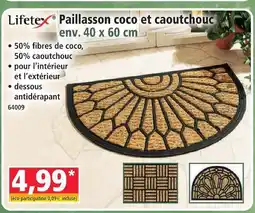 Norma Lifetex paillasson coco et caoutchouc offre