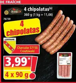 Norma 4 chipolatas offre