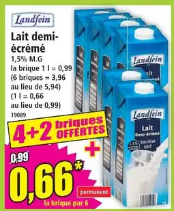 Norma Landfein lait demi-écrémé offre