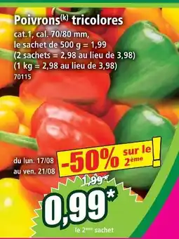 Norma Poivrons tricolores offre