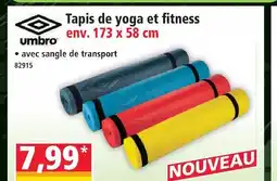 Norma Umbro tapis de yoga et fitness offre
