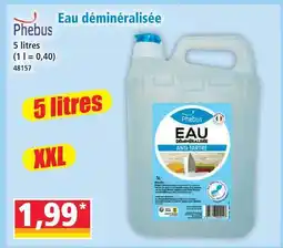 Norma Phebus eau déminéralisée anti-tartre offre