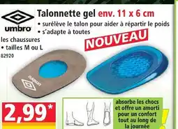 Norma Umbro talonnette gel offre