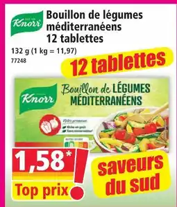 Norma Knorr bouillon de légumes méditerranéens 12 tablettes offre