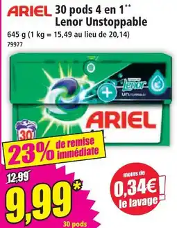 Norma Ariel 30 pods 4 en 1 lenor unstoppable offre