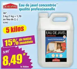 Norma Qualipro eau de javel concentrée qualité professionnelle offre