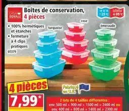 Norma Casa royale boîtes de conservation 4 pièces offre