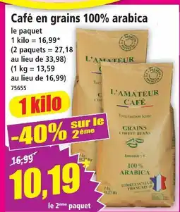 Norma L'amateur café café en grains 100% arabica offre
