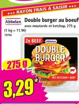 Norma Abbelen double burger au boeuf offre