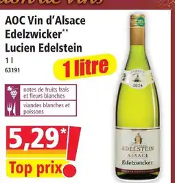 Norma Lucien edelstein aoc vin d'alsace edelzwicker offre