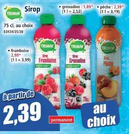 Norma Trimm sirop framboise offre
