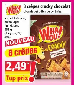 Norma Whaou! 8 crêpes cracky chocolat et billes de céréales offre