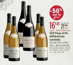 L'Eau Vive SECRET DE LUNÈS offre