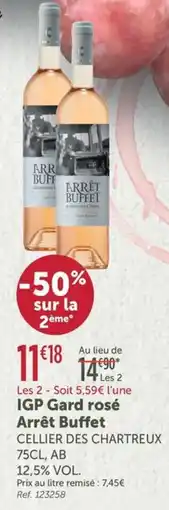 L'Eau Vive Arrêt Buffet IGP Gard rosé offre
