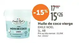 L'Eau Vive EMILE NOEL Huile de coco vierge offre