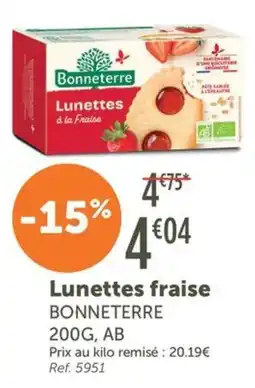 L'Eau Vive BONNETERRE Lunettes fraise offre