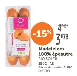 L'Eau Vive Bio Soleil Madeleines offre