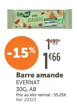 L'Eau Vive EVERNAT Barre amande offre