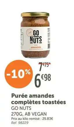 L'Eau Vive GO NUTS Purée amandes offre