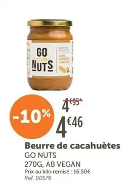 L'Eau Vive GO NUTS Beurre de cacahuètes offre
