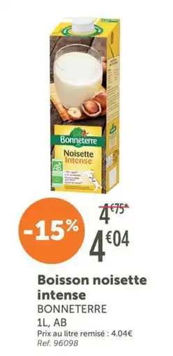L'Eau Vive Bonneterre Boisson noisette intense offre