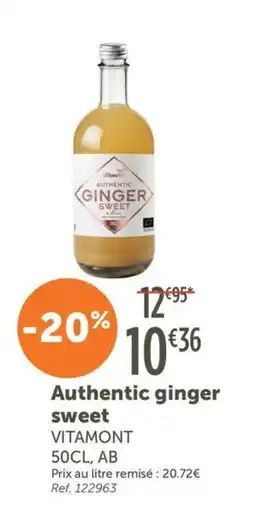 L'Eau Vive VITAMONT Authentic ginger sweet offre
