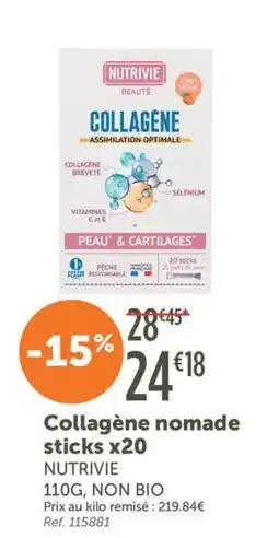 L'Eau Vive NUTRIVIE Collagène nomade offre