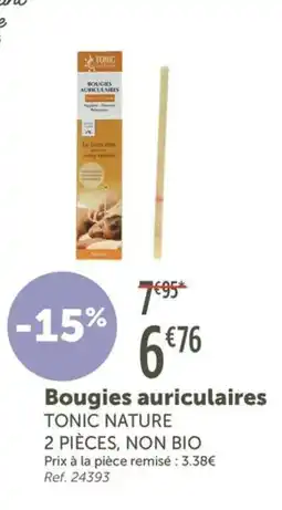 L'Eau Vive TONIC NATURE Bougies auriculaires offre