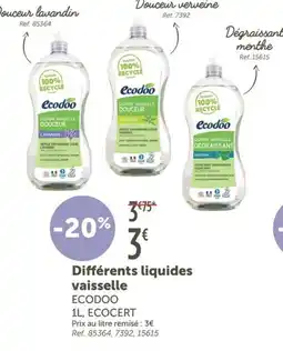L'Eau Vive Ecodoo liquide vaisselle offre