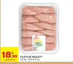 Intermarché Hyper LA BARQUETTE FILETS DE POULET offre