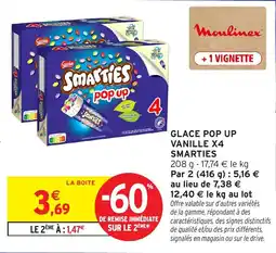 Intermarché Hyper Smarties Glace Pop Up offre
