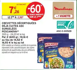 Intermarché Hyper Pescanova Crevettes Décortiquées offre