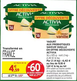 Intermarché Hyper ACTIVIA YAOURT offre